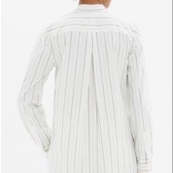 Madewell The Perfect Tunic | Button Down | White Stripes | Women’s Small - Picture 2 of 10